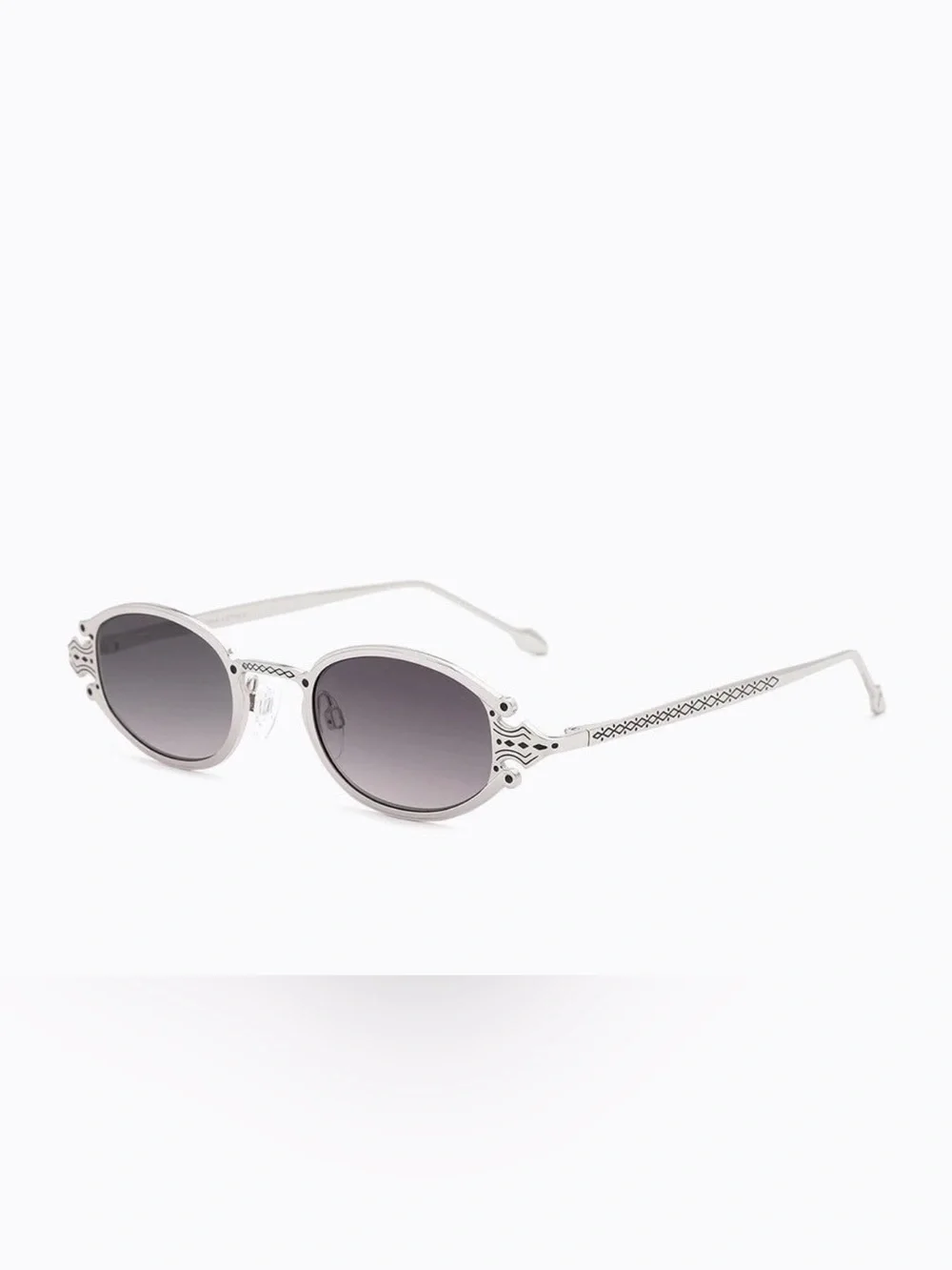 $290 retail Carolina Lemke silver + gray lenses